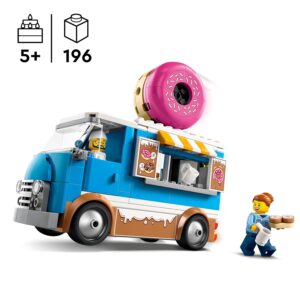 LEGO City Donut Truck Playset Vendor Vehicle Toy for Kids Aged 5 and up 60452 Building Blocks Toys for 5+ Gift for Boys and Girls