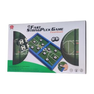 Fast String Puck Game, Football Edition Desktop Board Game, Tabletop Soccer Slingshot Game, 2-Player Interactive Sports Game for Kids and Adults