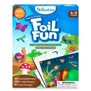 Skillmatics Arts & Crafts Activity - Fun Aluminum Bugs & Butterflies, Mess Free Art for Kids, Craft Kits & Supplies, DIY Creative Activity Gifts for