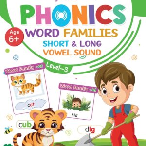 Infobells My First Book of Phonics Level 3 - Word Families, Short & Long Vowel